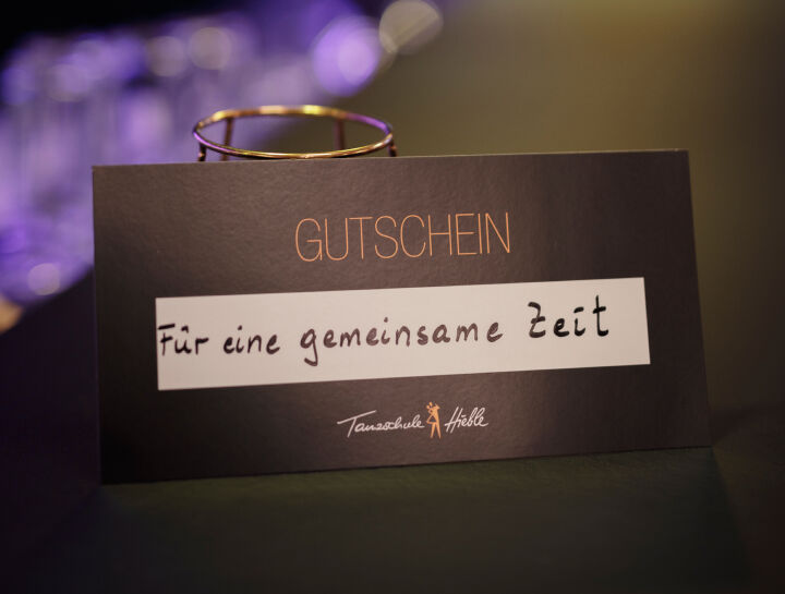 Tanzschule Hieble Gutschein, Geschenkidee Tanzen, Tanzkurs